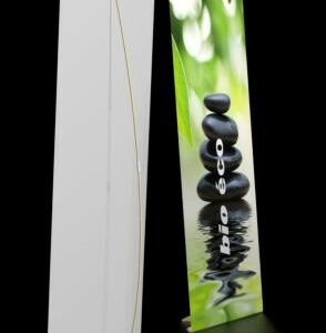 Stand design écologique BIO-ECO. Kakemono écologique design. Totem BIO ECO. Stand design BIO écologique. Totem design écologique BIO-ECO