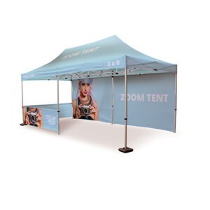Tente pliable ZOOM. Chapiteau extérieur. Barnum pliable personnalisable. Tonnelle pliable personnalisable ZOOM Tente pliable extérieure