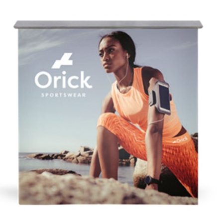Comptoir stand soft image - Comptoir parapluie personnalisable Expolinc - Comptoir promotionnel Expolinc.