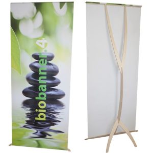 Stand écologique design BIO-Banner. Kakemono écologique design BIO. Totem écologique design. Stand écologique design BIO. Totem design BIO.